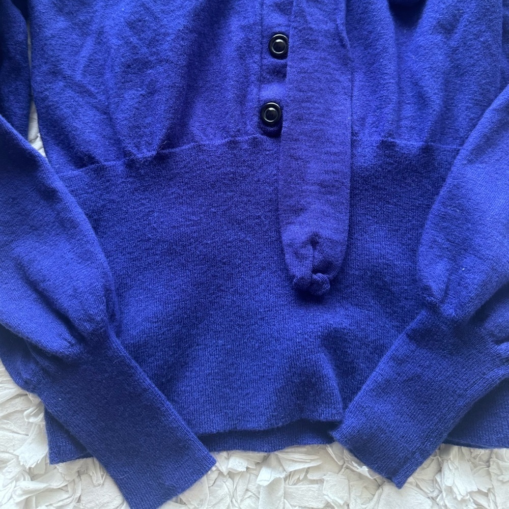 Banana Republic Extra Fine Merino Wool Blend Sweater in Royal Blue/Purple - Picture 5 of 7